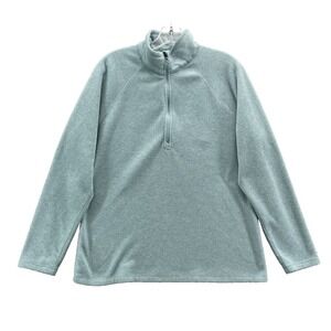Eddie Bauer 1/4 Zip Sweater Women's Medium Fleece Flannel Cabin Gorpcore Camping